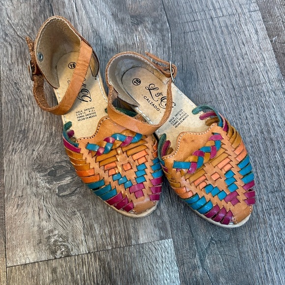 Toddler Girl Huaraches Woven Shoe Mexico size 18 (US12) - Picture 2 of 3